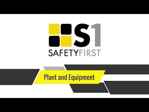 Thumbnail for Plant and Equipment - Safety First Safety Basics by Apprenticeship Employment Network
